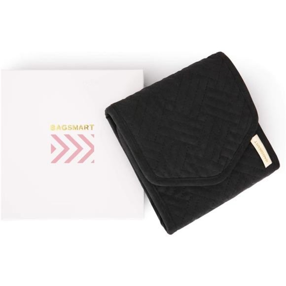 Travel Jewelry Organizer Case Foldable Jewelry Roll for Journey, Black - Picture 4 of 7